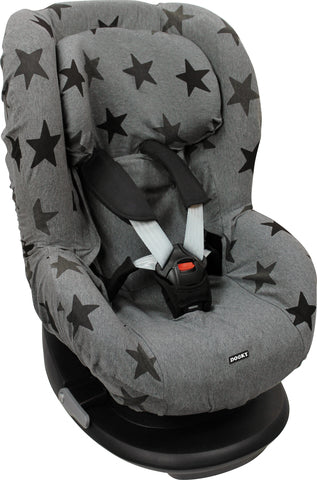 Dooky Seat Cover Bilbarnstol Gr 1 Grey Stars