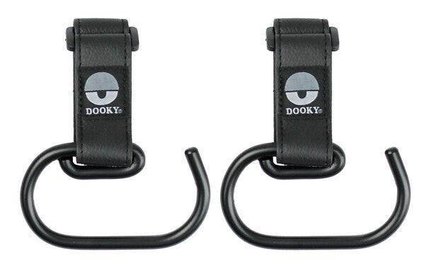 Dooky Buggy Hook Large 2pcs Black
