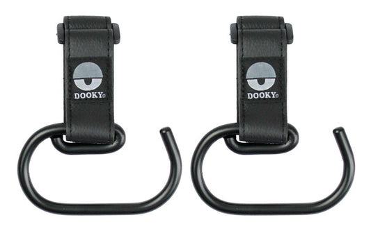 Dooky Buggy Hook Large 2pcs Black