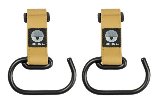 Dooky Buggy Hook Large 2pcs Beige