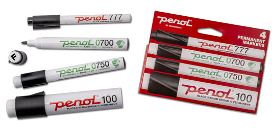 Tactic Penol permanenta märkpennor 4-pack