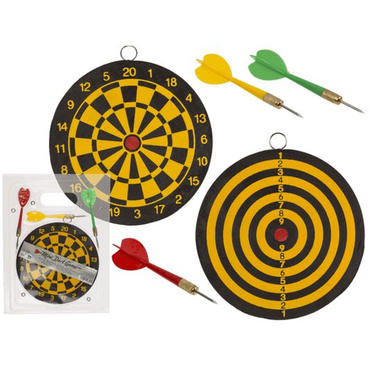 Mini-dartspel med 3 pilar, D: 15 cm,