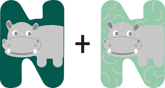 small foot Träbokstav N | uppsättning av 12 | barnrumsdekoration