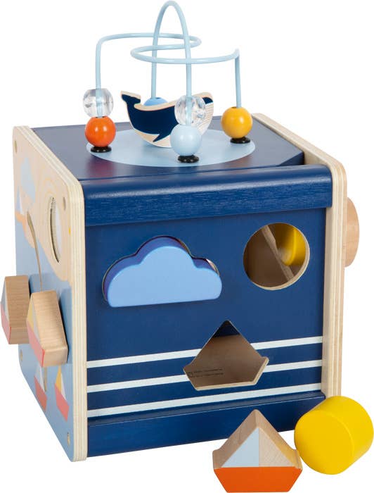 small foot Big Ocean Motor Skills Cube | Motoriska färdigheter leksaker | Trä
