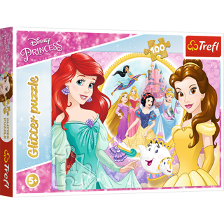 KÄRNAN, PUSSEL, TREFL - 100 BIT GLITTER PRINCESS