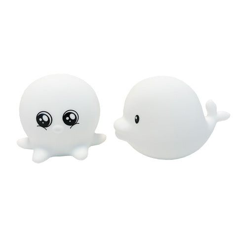 Carlo Baby LED-Nattlampa och badleksak 2-pack Delfin&Bläckfisk