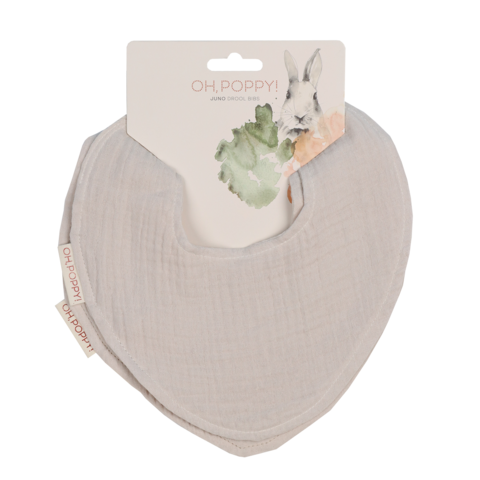 Oh, Poppy! JUNO DROOL BIBS 2-P Linen Beige