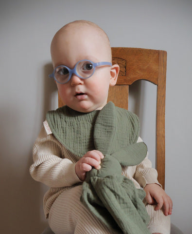 Oh, Poppy! JUNO DROOL BIBS 2-P Forest Green / Linen Beige