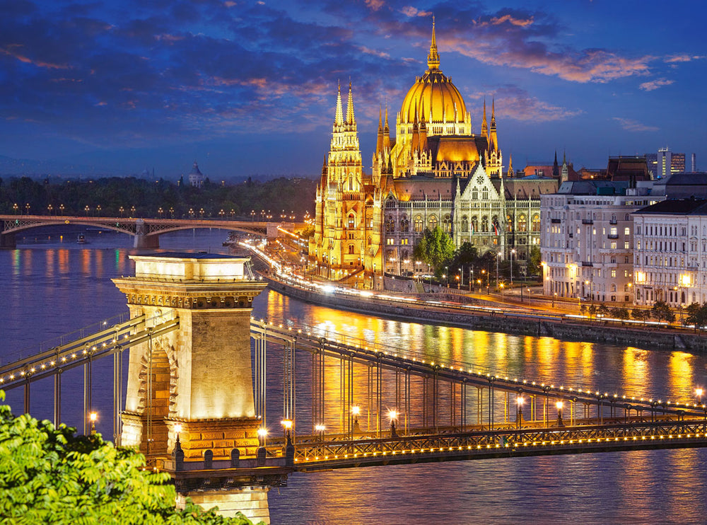 KIDEK pussel - Budapest view at dusk, 2000-bitar