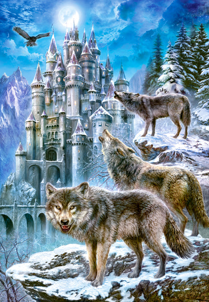KIDEK pussel - Wolves and Castle, 1500-bitar