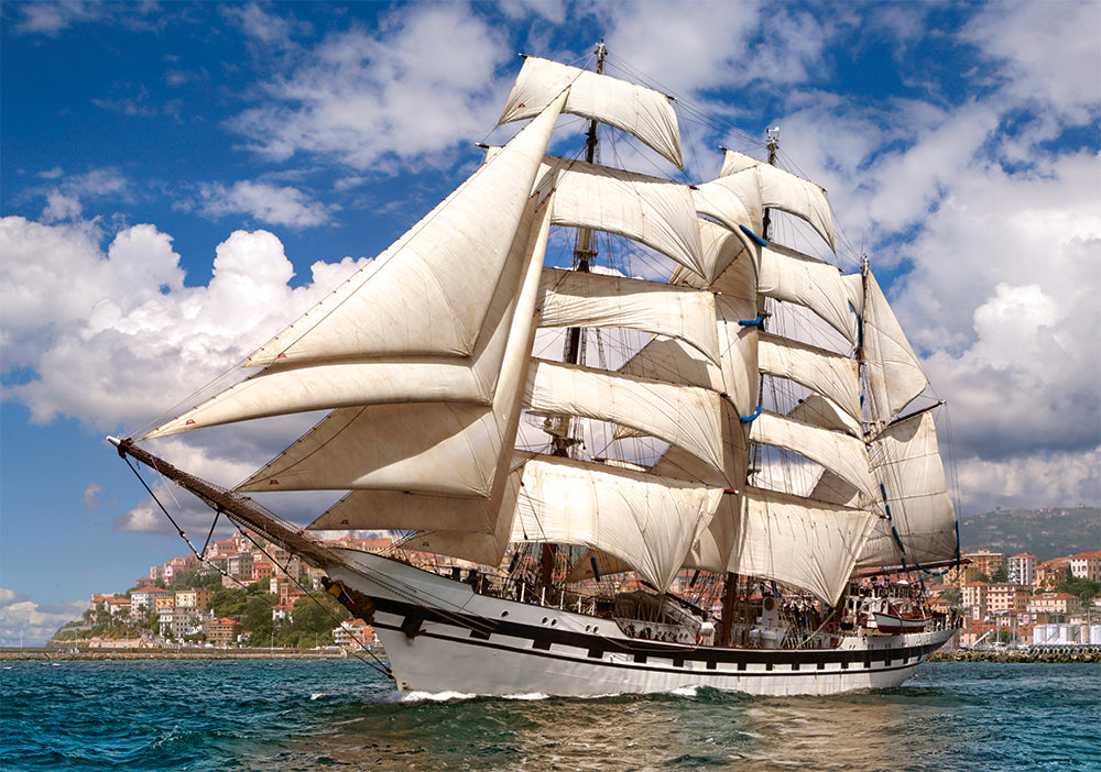KIDEK pussel - Tall Ship Leaving Harbour, 500-bitar