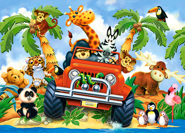 KIDEK pussel - Softies on Safari, 60-bitar