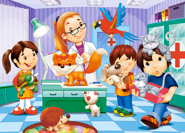 KIDEK pussel - At the Animal Doctor, 60-bitar