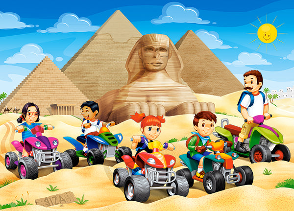 KIDEK pussel - Quad Bikes at Giza Pyramids, 60-bitar