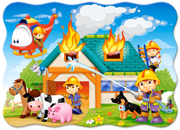 KIDEK pussel - Fire Brigade in Action, 30-bitar