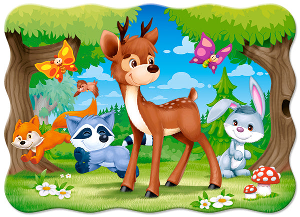 KIDEK pussel - A Deer and Friends, 30-bitar
