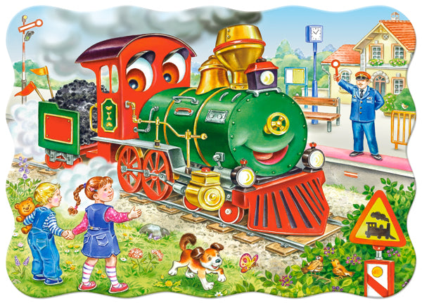 KIDEK pussel - Green Locomotive, 30-bitar