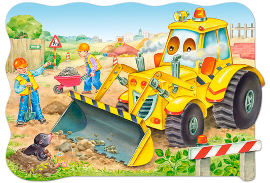 Bulldozer in action, 20-bitarspussel Maxi (C-02139)