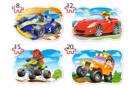 Ride for Fun, 4 pussel - 8, 12, 15 och 20 bitar