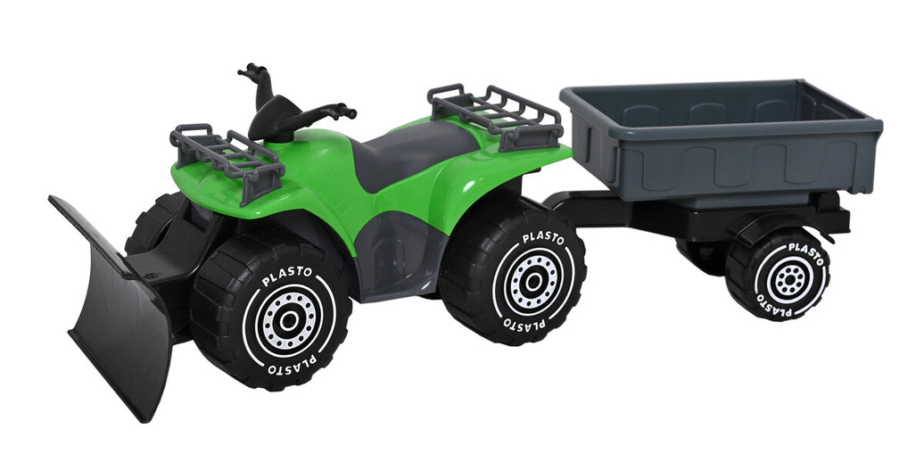 Tactic Plasto fyrhjuling med släp