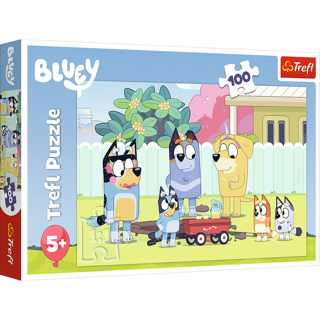 KÄRNAN, PUSSEL, TREFL - 100 BIT BLUEY'S HAPPY WORLD