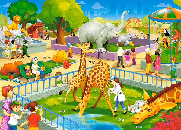 KIDEK pussel - Zoo Visit, 60-bitar