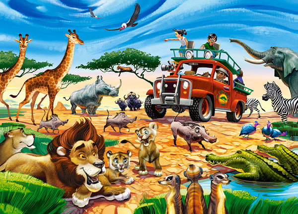 KIDEK pussel - Safari Adventure, 180-bitar