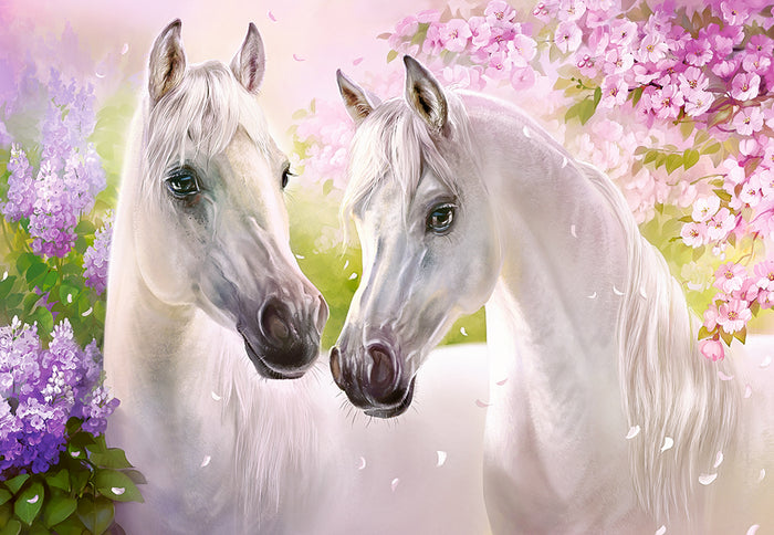 KIDEK pussel - Romantic Horses, 1000-bitar