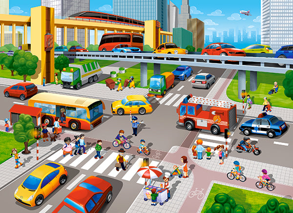 KIDEK pussel - City Rush, 70-bitar