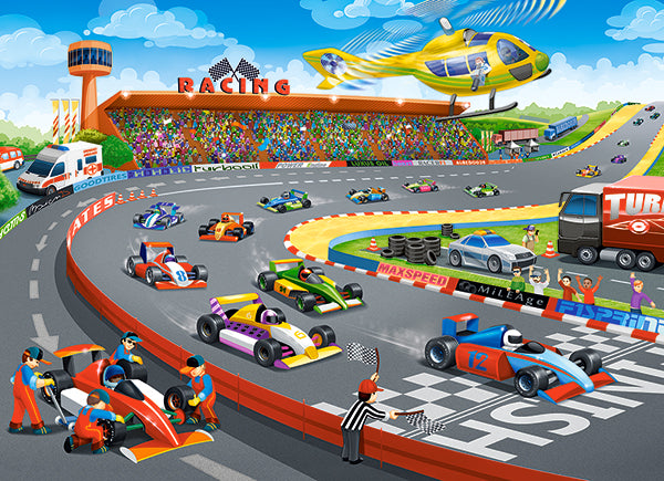 KIDEK pussel - Formula Racing, 100-bitar