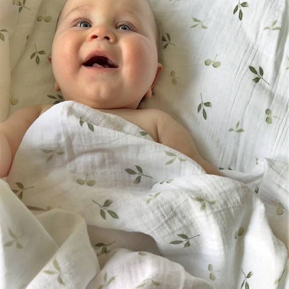 Baby prasselfilt grodd ekologisk bomull