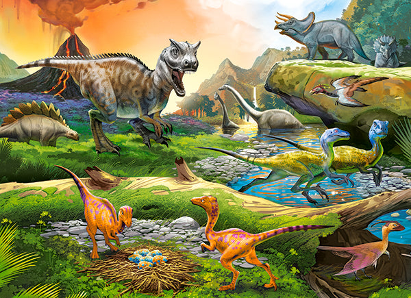 KIDEK pussel - World of Dinosaurs, 100-bitar