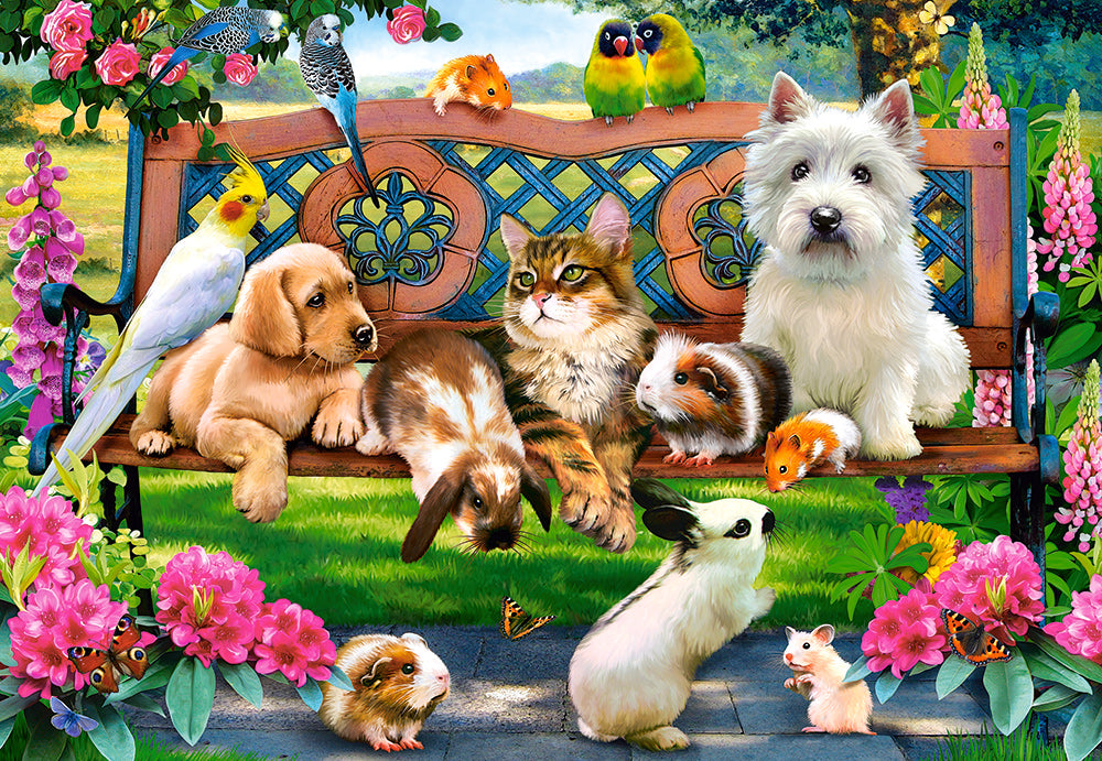 KIDEK pussel - Pets in the Park, 1000-bitar