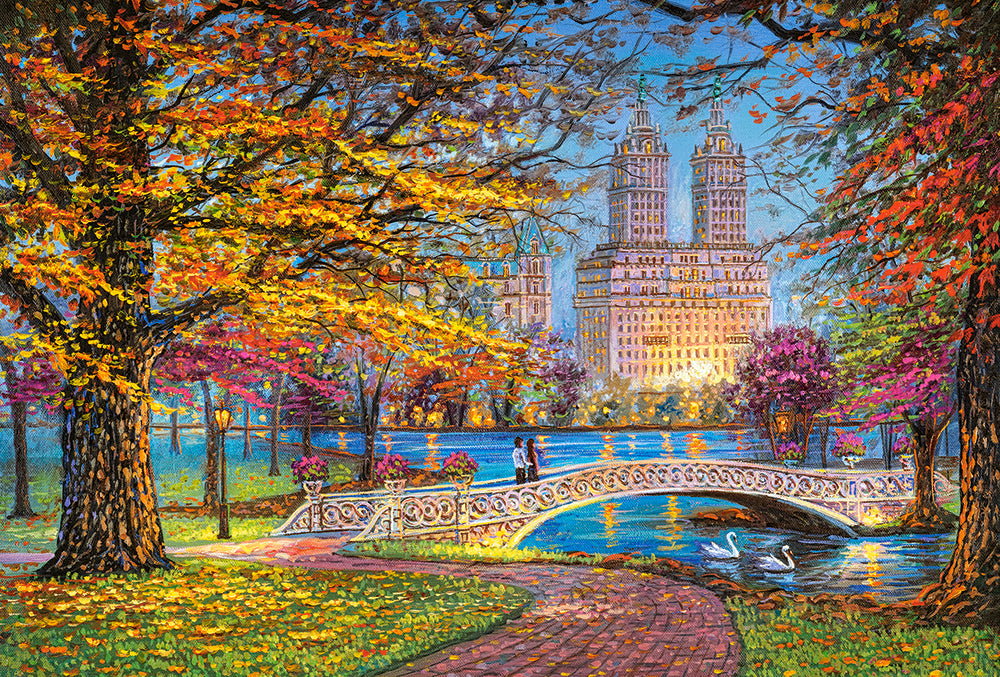 KIDEK pussel - Autumn Stroll, Central Park, 1500-bitar