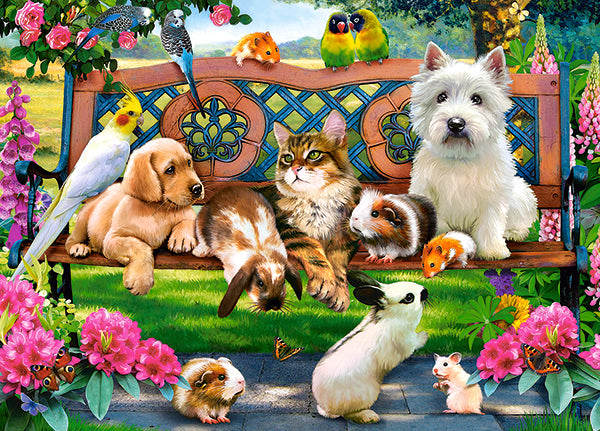 KIDEK pussel - Pets in the Park, 180-bitar