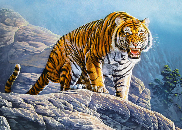 KIDEK pussel - Tiger on the Rock, 180-bitar