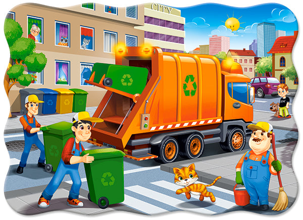 KIDEK pussel - Garbage Car, 30-bitar