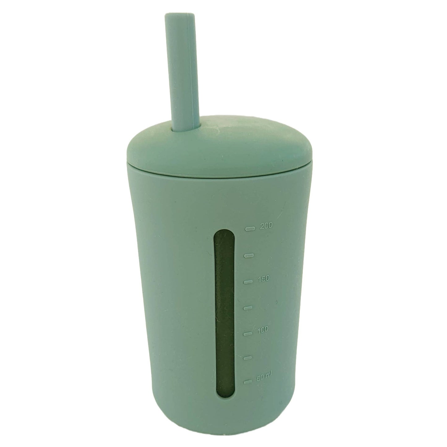 Summerville organic Mugg med sugrör silikon 200 ml Cameo Green