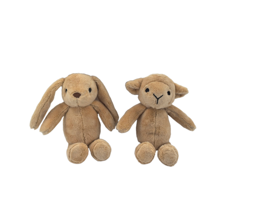 Carlo Baby Gift Set Med Brun Kanin & Lamm