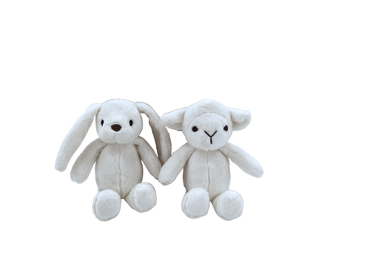 Carlo Baby Gift Set Med Vit Kanin & Lamm