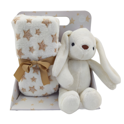 Carlo Baby Fleecefilt & Gosedjur Kanin