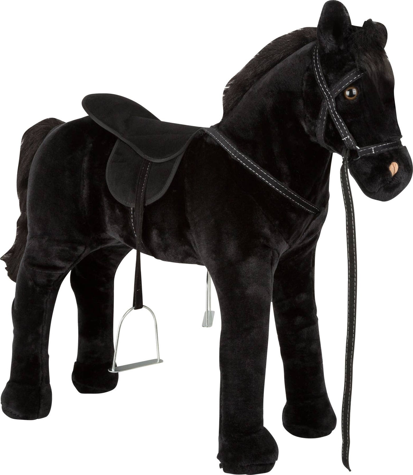 small foot Stående häst med ljud, svart | Rocking Horse |