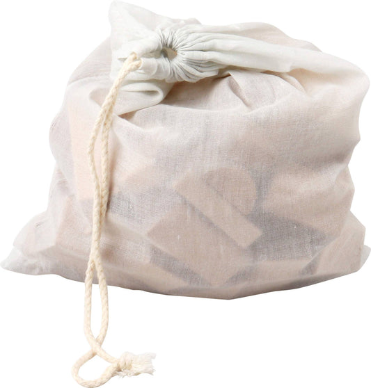 small foot Naturliga träbyggstenar, 50 pack, i en påse | byggstenar | trä