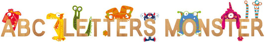 small foot ABC bokstäver Monster Gerard | brev tåg | trä