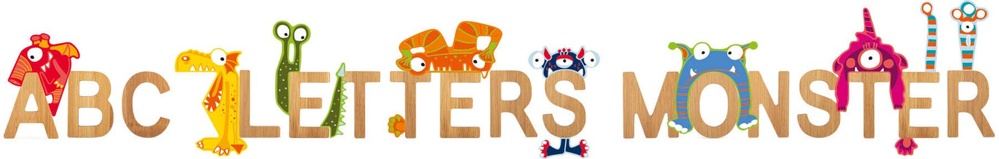 small foot ABC bokstäver Monster Eyes | brev tåg | trä