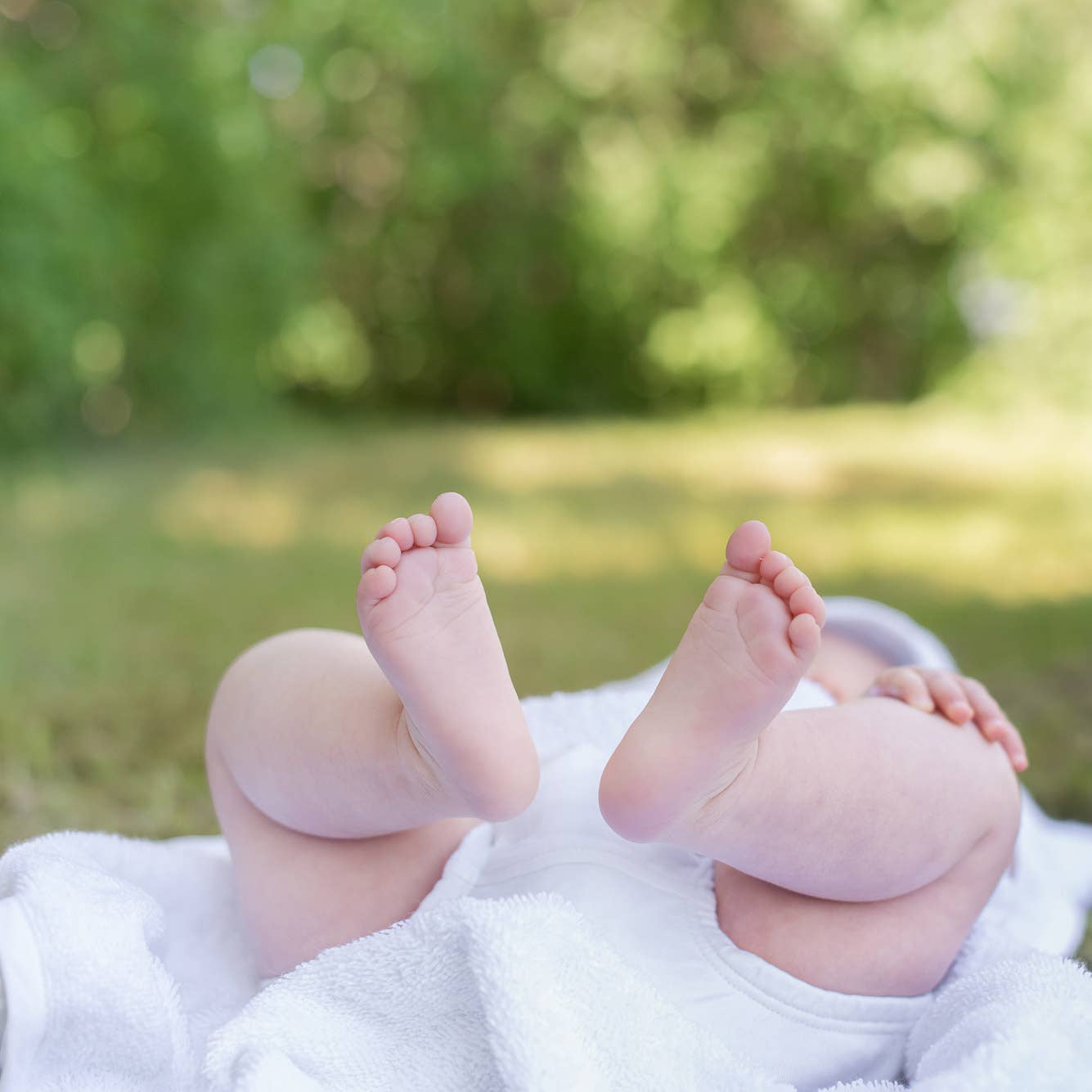 Summerville organic Ekologisk babyhandduk med huva vit