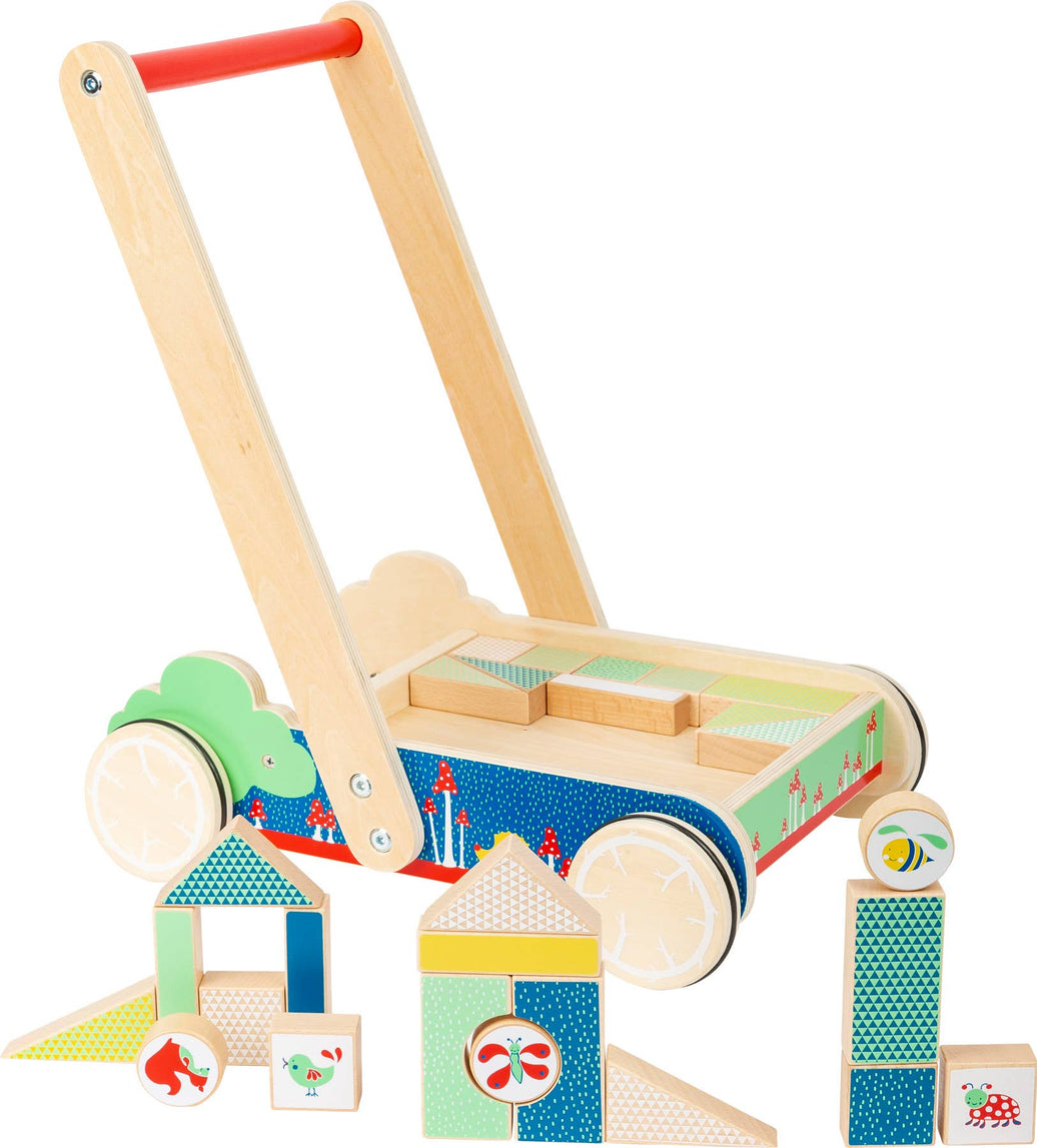 small foot Baby walker med byggstenar