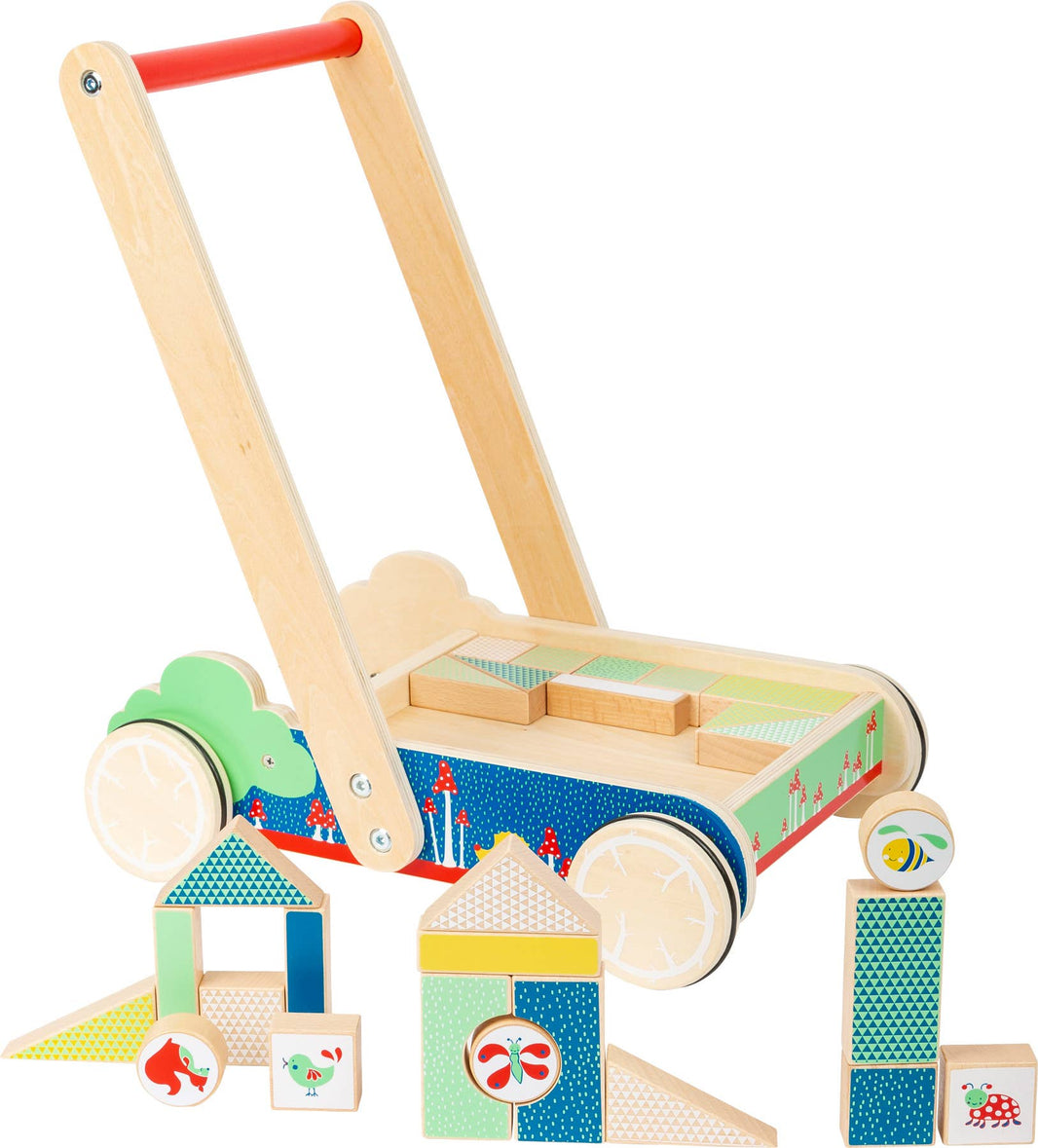 small foot Baby walker med byggstenar