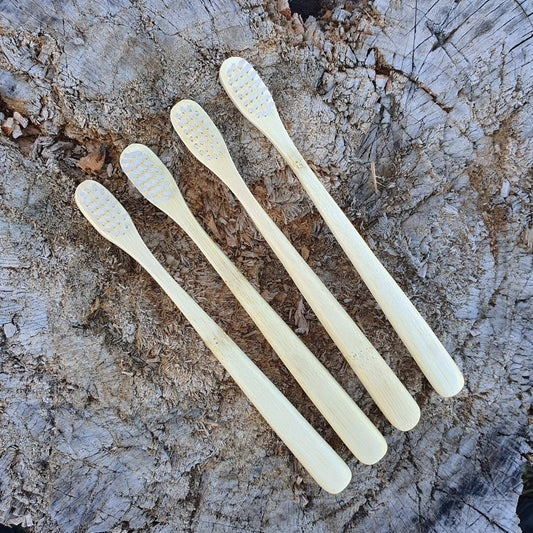 Summerville organic Barn Bambu Tandborste Naturlig 4-pack