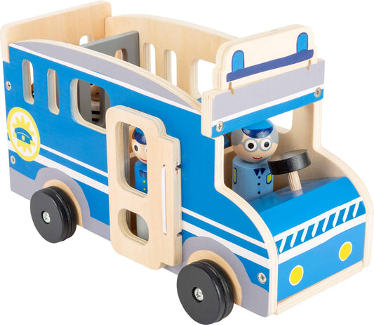 small foot Play Car Police Bus XL | Parkeringsgarage och fordon | Trä
